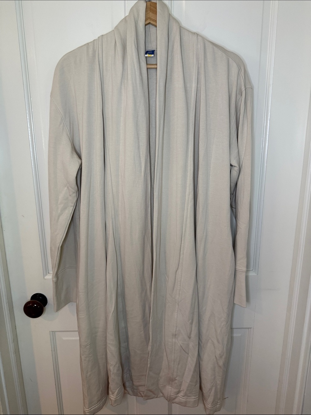 Old Navy Light Beige Open-Front Drape Cardigan